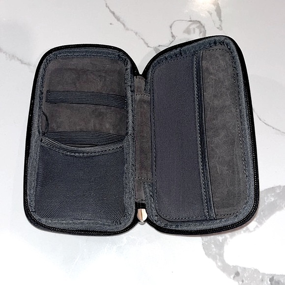 My Touch Black Travel Electronics Cable Hardshell Bag, 7” x 4”. - Picture 5 of 9